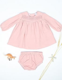 Vestido con braguita rosa orgánico